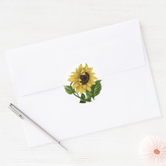  geel Zonnebloem Graphic Flower Sticker (Envelop)