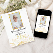 Geel Zonnebloem Graphic Living Funeral Party Kaart
