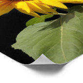 Geel Zonnebloem Inspirerend Poster (Hoek)