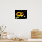 Geel Zonnebloem Inspirerend Poster (Keuken)