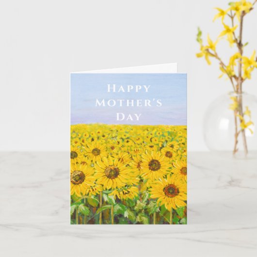 geel zonnebloem Moederdag Kaart (Gele Bloem)
