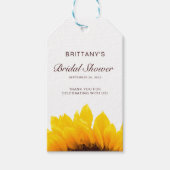 Geel Zonnebloem Naam Script Modern Vrijgezellenfee Cadeaulabel (Voorkant)