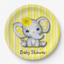 Geel zonnebloem olifant Baby shower
