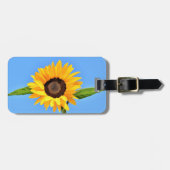 Geel Zonnebloem op Blue Sky Bagagelabel (Voorkant horizontaal)