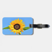 Geel Zonnebloem op Blue Sky Bagagelabel (Achterkant horizontaal)