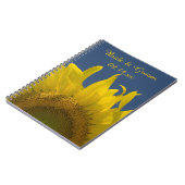 Geel zonnebloem Rising Weddenschap Notitieboek (Linkerzijde)
