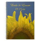 Geel zonnebloem Rising Weddenschap Notitieboek (Voorkant)