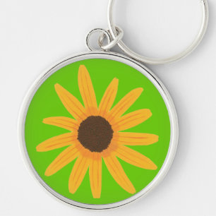 Geel Zonnebloem Schilderen Sleutelhangers