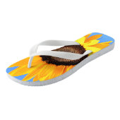 Geel Zonnebloem Teenslippers Blue Sky (Schuin)