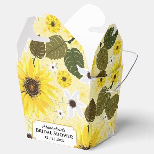 Geel Zonnebloem Tuinhout Bedankdoosjes (Geopend)