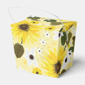 Geel Zonnebloem Tuinhout Bedankdoosjes (Achterkant)
