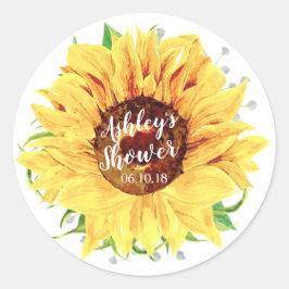 Geel zonnebloem Vrijgezellenfeest Ronde Sticker