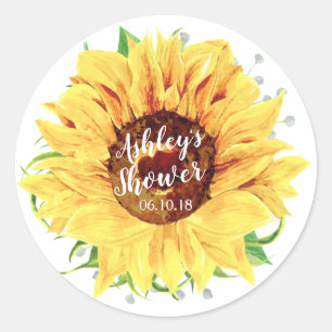Geel zonnebloem Vrijgezellenfeest Ronde Sticker