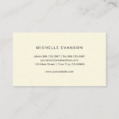 Geel Zonnebloem Waterverf Logo  Visitekaartje (Achterkant)