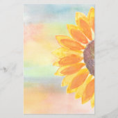 geel zonnebloem Waterverf papier blad (Voorkant)