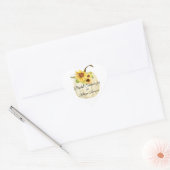 Geel Zonnebloem Wit Pompoen Herfst Vrijgezellenfee Hart Sticker (Envelop)
