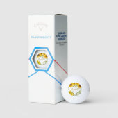 Geel Zonnebloemen Bloemen custom dames Callaway Golfballen (Verpakking)