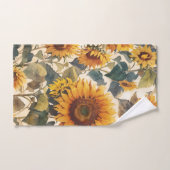 Geel Zonnebloemen Boeket Bad Handdoek (Handdoek)