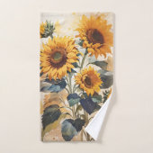 Geel Zonnebloemen Boeket Bad Handdoek (Handdoek)