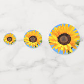 Geel Zonnebloemen Confetti Blue Sky (Achterkanten)