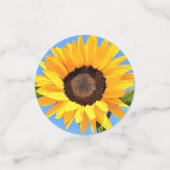 Geel Zonnebloemen Confetti Blue Sky (Kleine voorkant)