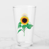 Geel Zonnebloemen Glas (Achterkant)
