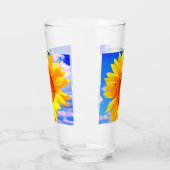 geel zonnebloemglas glas (Links)