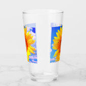 geel zonnebloemglas glas (Rechts)