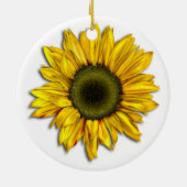 Geel zonnebloemkeramisch versieringsmiddel keramisch ornament (Achterkant)