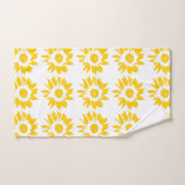Geel zonnebloempatroon bad handdoek (Handdoek)