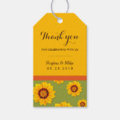 Geel zonnebloempatroon Favors Gift Labels Cadeaulabel (Voorkant)