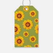 Geel zonnebloempatroon Favors Gift Labels Cadeaulabel (Achterkant)