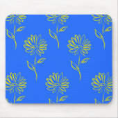 Geel zonnebloempatroon muismat (Voorkant)