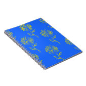 Geel zonnebloempatroon notitieboek (Rechterzijde)