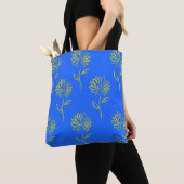 Geel zonnebloempatroon tote bag (Dichtbij)
