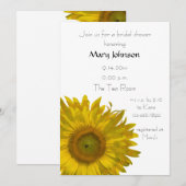 Geel zonnebloempje Vrijgezellenfeest Kaart (Voorkant / Achterkant)