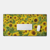 Geel zonnebloemveld bureaumat (Keyboard & Muis)