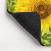 Geel zonnebloemveld muismat (Hoek)