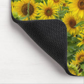 Geel zonnebloemveld muismat (Hoek)