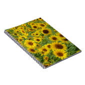 Geel zonnebloemveld notitieboek (Rechterzijde)