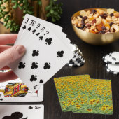Geel zonnebloemveld pokerkaarten (Insitu)