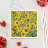 Geel zonnebloemveld servet (Insitu)