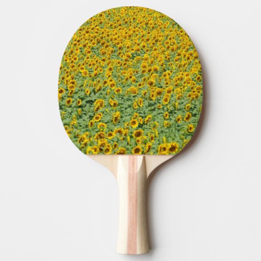 Geel zonnebloemveld tafeltennisbatje (Voorkant)