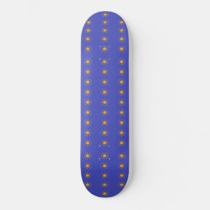 Geel zonnepatroon persoonlijk skateboard