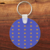 Geel zonnepatroon sleutelhanger (Voorkant)