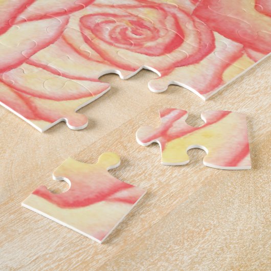 Geel zonneschel Roos Puzzle Legpuzzel (Zijkant)