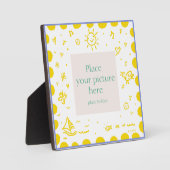 Geel zonneschijn lijst fotoplaat (Voorkant)