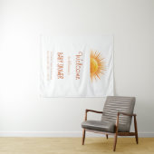 geel zonneschijn retro Waterverf Baby shower Wandkleed (In Situ (horizontaal))