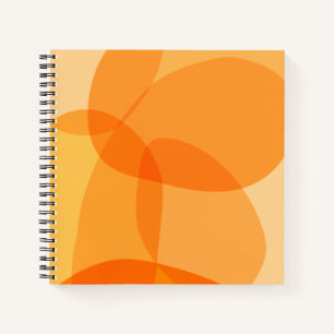 Geel zonneschijnorganisch vormig Abstract kunstont Notitieboek