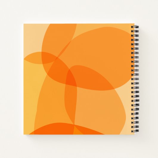 Geel zonneschijnorganisch vormig Abstract kunstont Notitieboek (Achterkant)